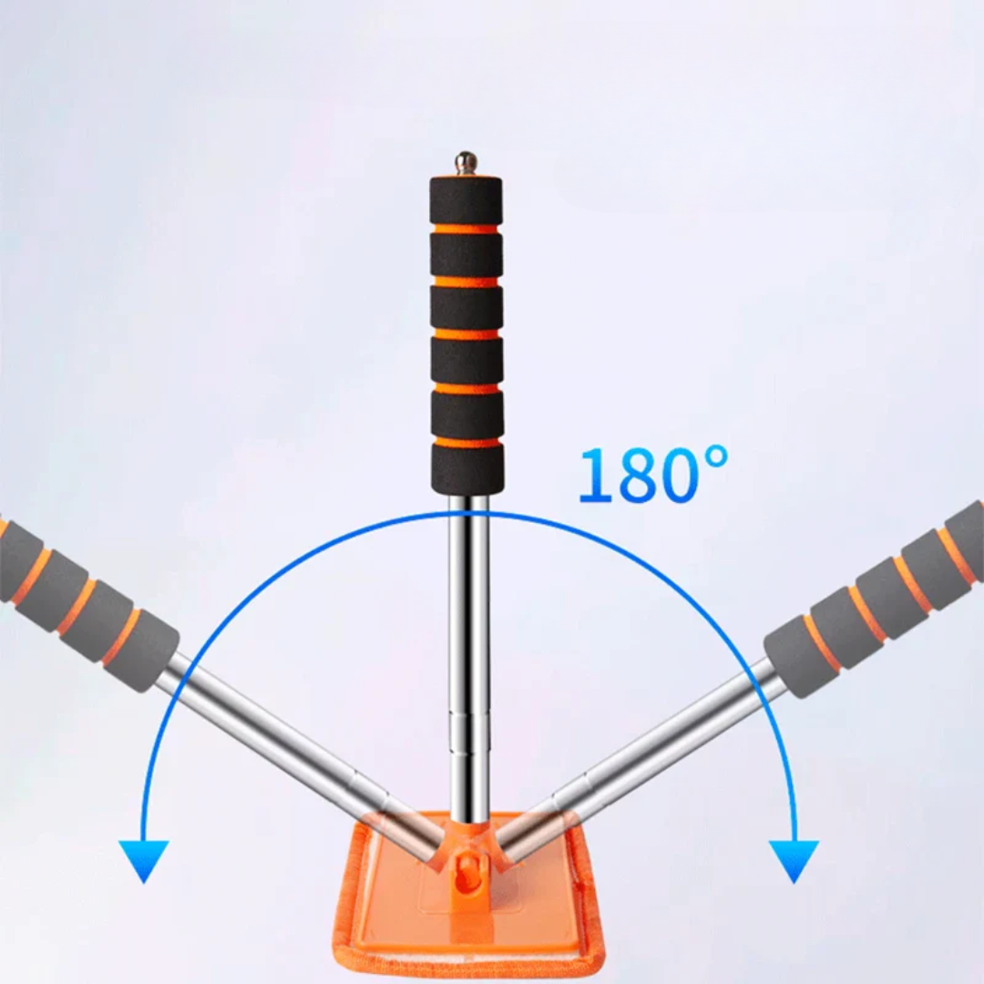 Image of KHAAS Windshield Cleaner Tool, showing the 180 degree swivel capability of he product