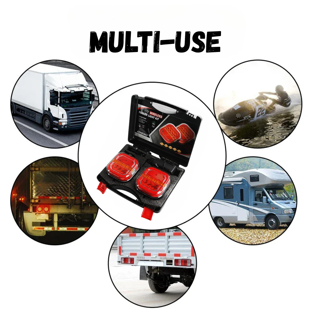 Image of KHAAS TowBeam™ Wireless Magnetic Trailer Lights, showing how this product can be multi used