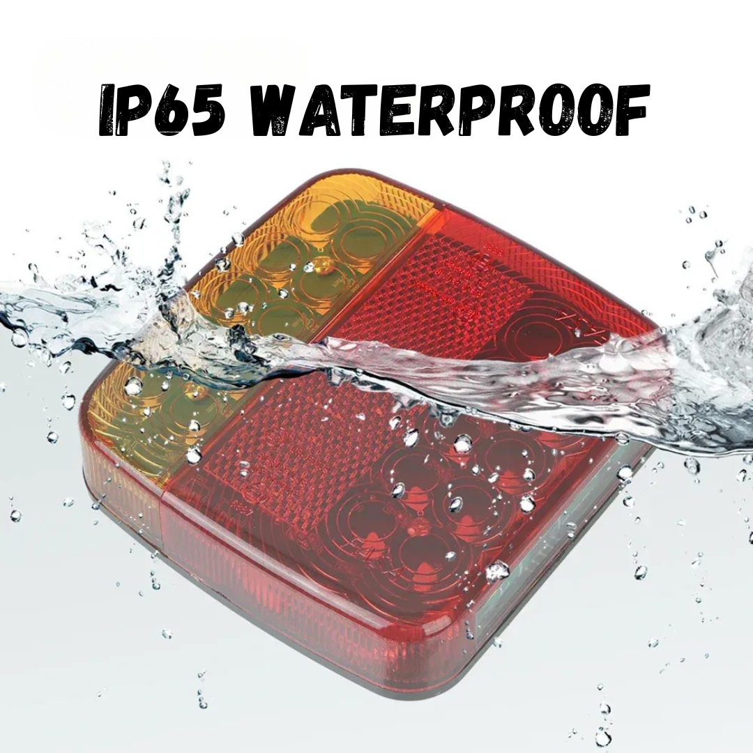 Image of KHAAS TowBeam™ Wireless Magnetic Trailer Lights, showing how this product is ip65 waterproof