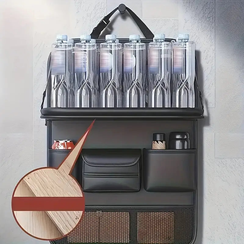 Image of KHAAS Premium Car Back Seat Organizer, showing the sturdy tray.