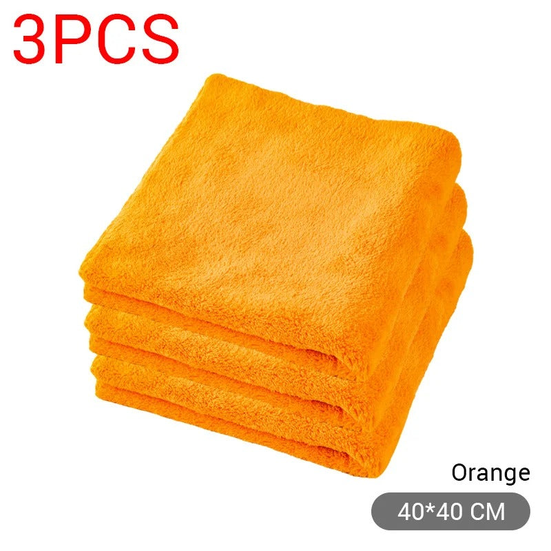 Microfiber Cloth for Car, orange 3 pcs