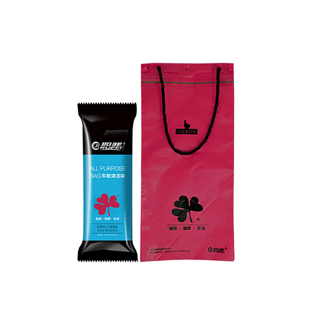 Image of KHAAS TossNGo™ Disposable Garbage Bags for Cars, showing the product in red color