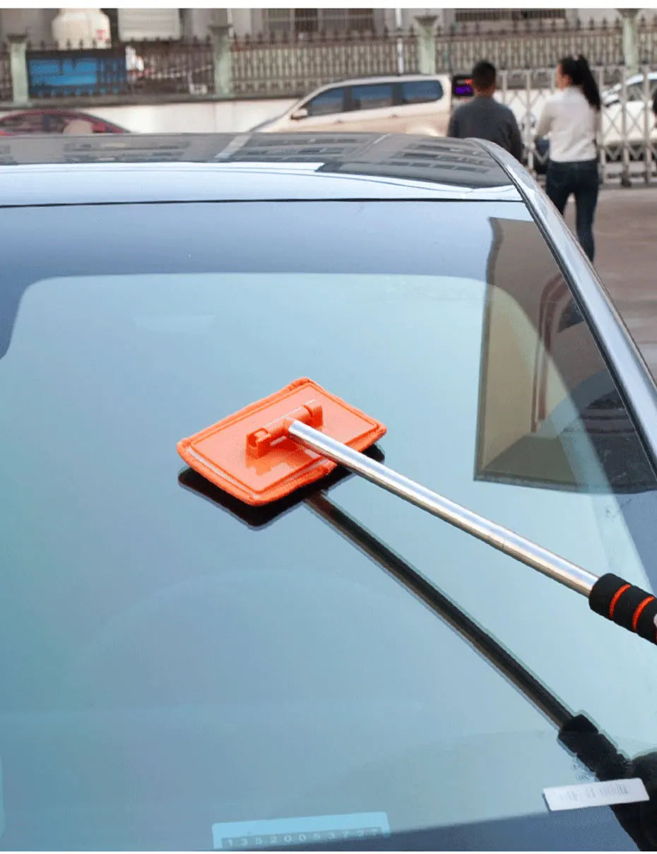 Image of KHAAS Windshield Cleaner Tool, showing the product in use exterior of the windshield