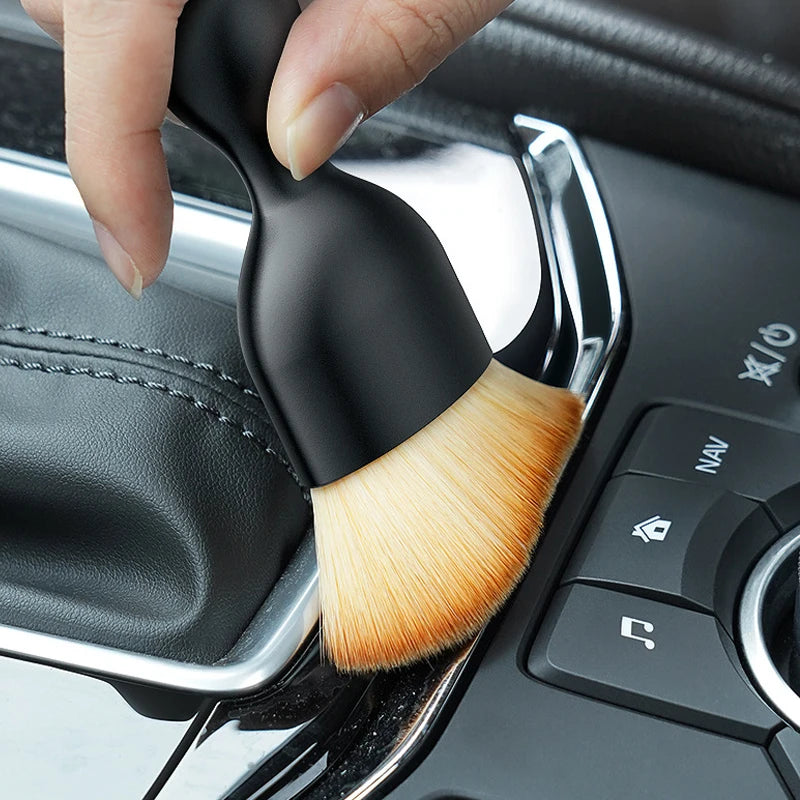 Image of KHAAS Car Interior Detailing Brush, showing the main image of the product cleaning cars interior