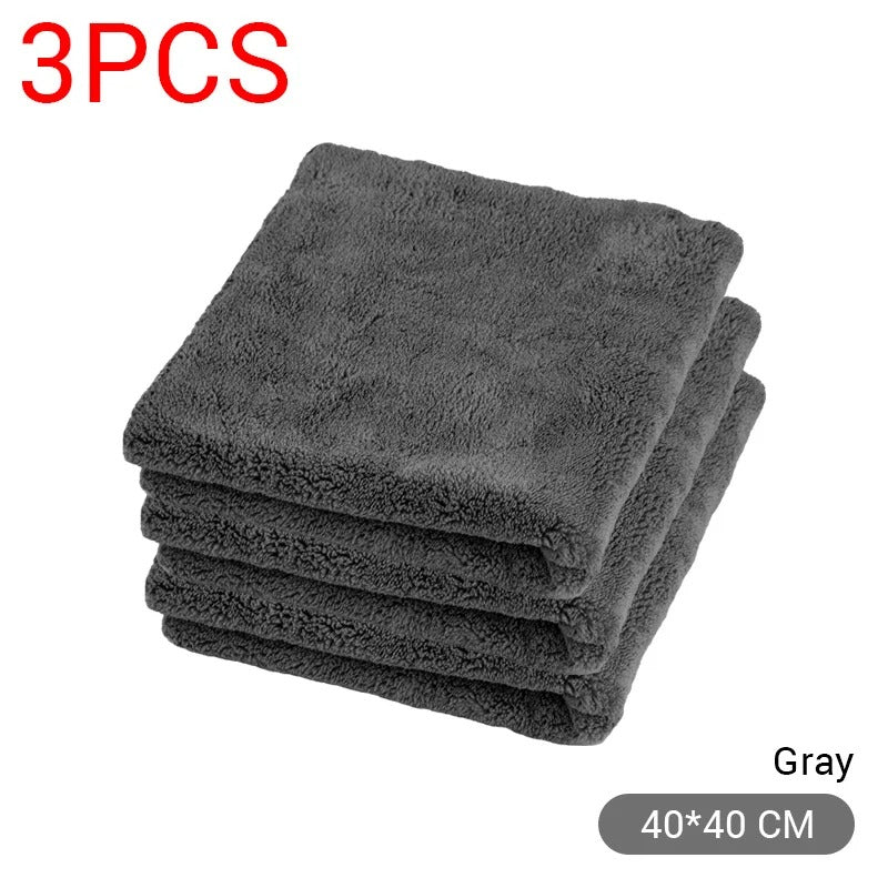 Microfiber Cloth for Car, gray 3 pcs