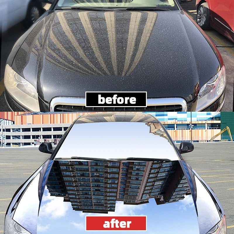 Image of KHAAS Ceramic Coat Spray, showing the before and after