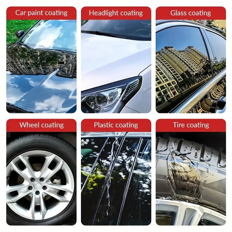 Image of KHAAS Ceramic Coat Spray, showing various uses of the product