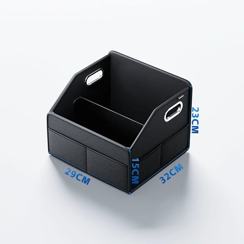 Image of KHAAS Leather Car Trunk Organizer, showing the dimensions of the product