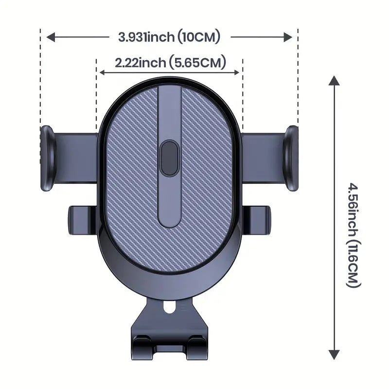 Image of KHAAS Car Vent Phone Holder, showing the dimensions of the product