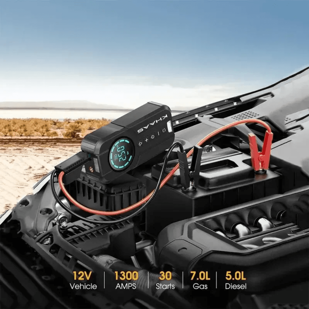 Image of KHAAS Portable Jump Starter, showing the jump start feature