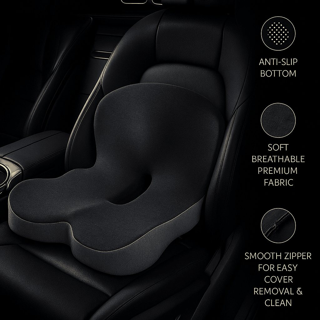 Car Seat Cushion – SpineAlign™ Ergonomic Support | KHAAS