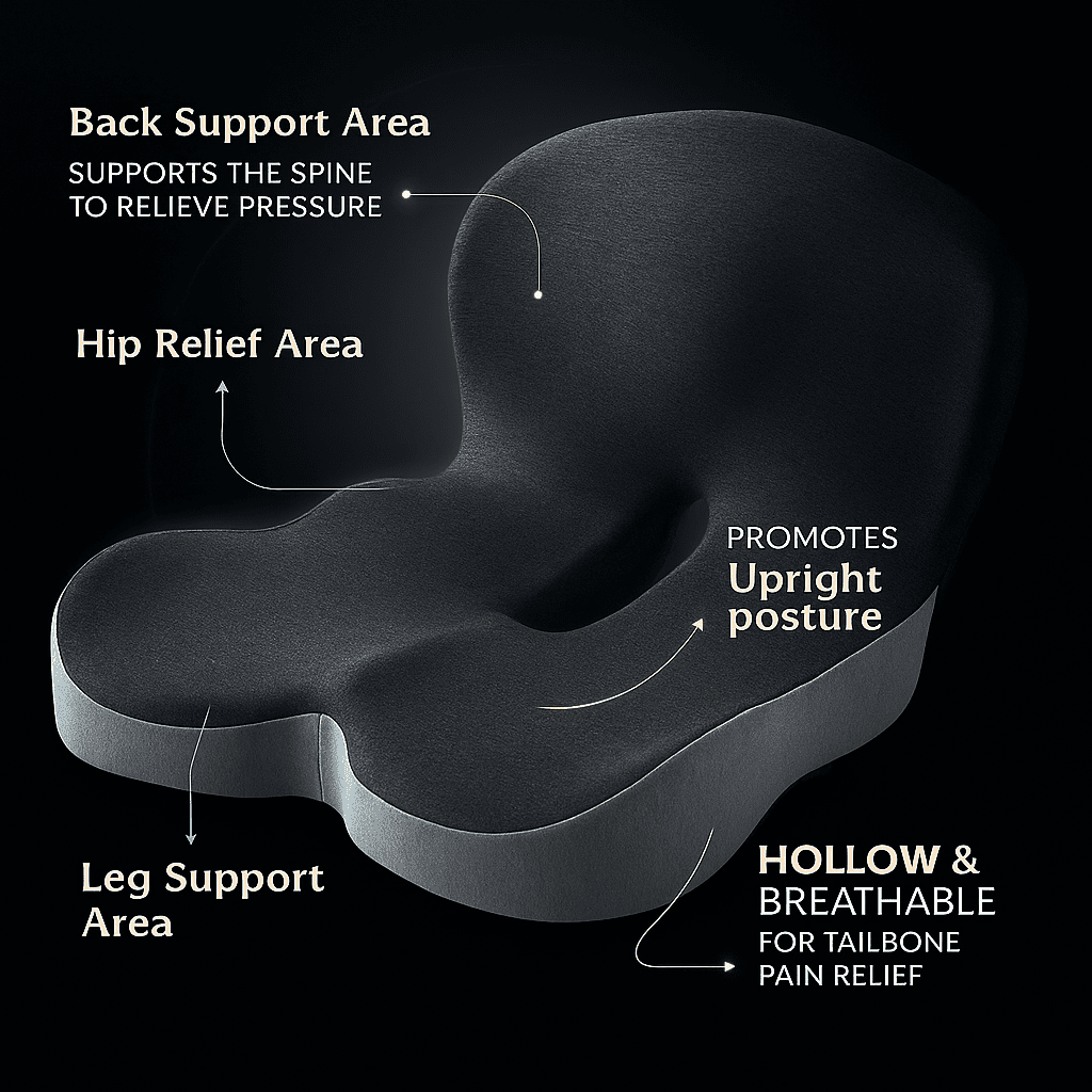 Car Seat Cushion – SpineAlign™ Ergonomic Support | KHAAS