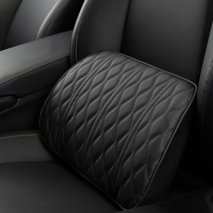 Image of KHAAS Car Seat Cushion with Back, showing the back lumbar pillow 