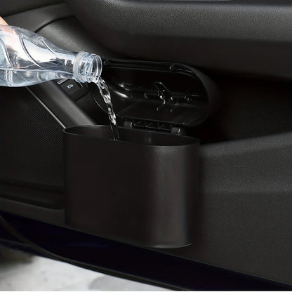 Image of KHAAS Trash Can for Car with Lid, showing the waterproofness of the product 