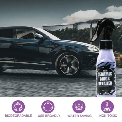 Image of KHAAS Ceramic Coat Spray, showing the environmental benefits of the product 