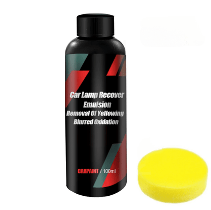 Image of KHAAS Headlamp Restorer, showing the 100 ml variant with the sponge 