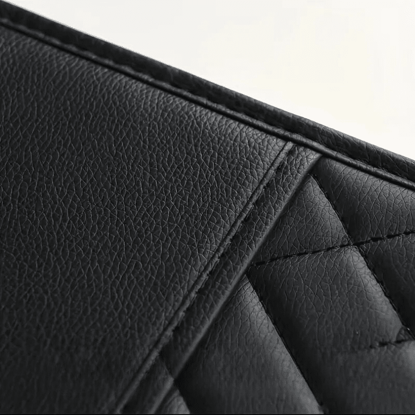 Image of KHAAS Leather Headrest Car Organizer Front Seat, showing the texture of the product