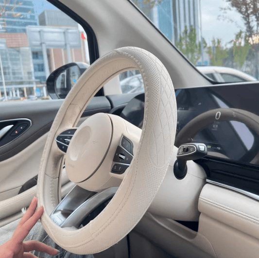 Image of KHAAS Leather Steering Wheel Cover, showing the main image.
