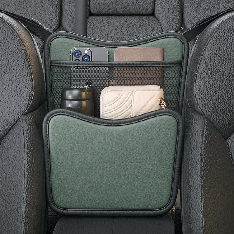 Image of KHAAS Windshield Cleaner Tool, showing the product organizing many items like phone purse etc.. 