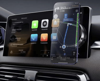 Image of KHAAS Suction Magnetic Phone Holder, showing the phone mounted to screen sing he vacuum technology