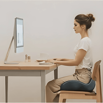 Image of KHAAS Memory Foam Car Seat Cushion, showing the product in use at the office 