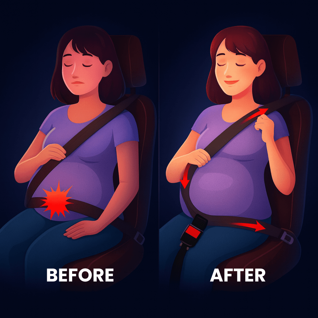 Pregnancy Seat Belt Adjuster – SafeBump™ Comfort & Safety System | KHAAS