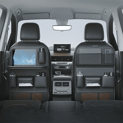 Image of KHAAS Premium Car Back Seat Organizer, showing two products.