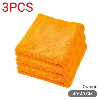 Microfiber Cloth for Car, orange 3 pcs