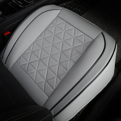 Quilted Leather Car Seat Cover, gray