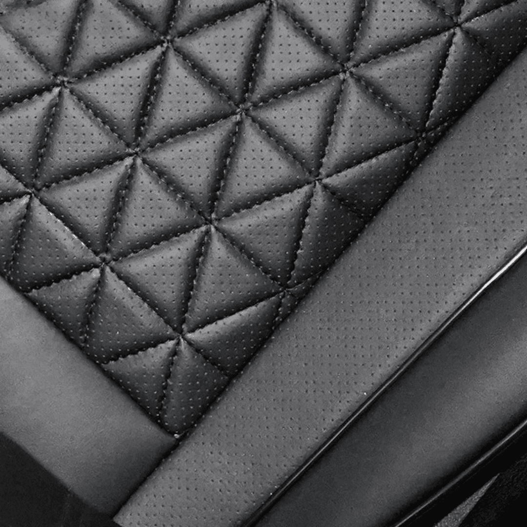 Quilted Leather Car Seat Cover, detailed image
