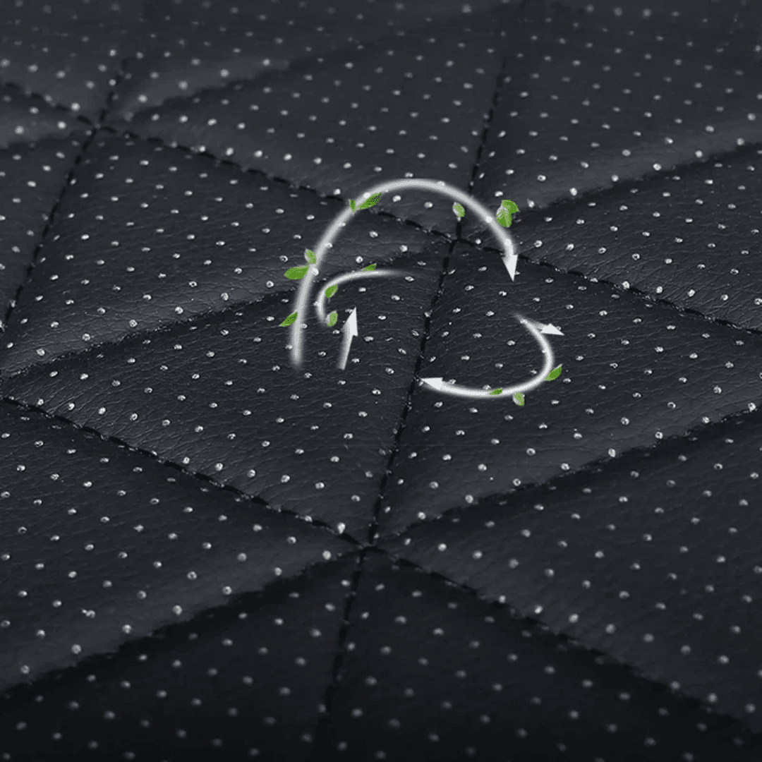 Quilted Leather Car Seat Cover, close up image