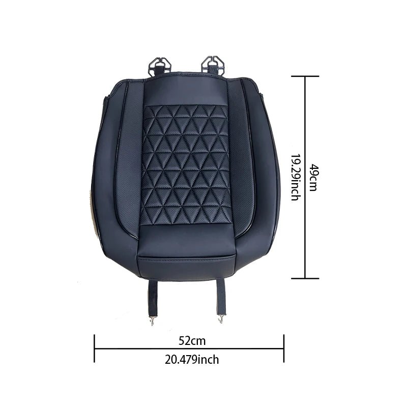 Quilted Leather Car Seat Cover, dimensions