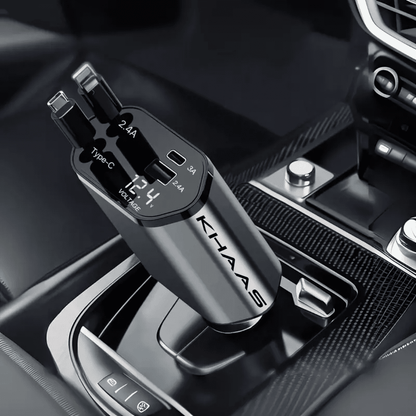 Image of KHAAS Retractable Car Phone Charger, showing the main image of the product 