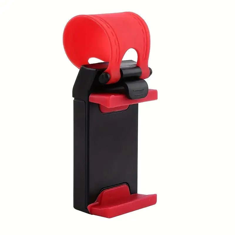 Image of KHAAS Steering Wheel Phone Holder, showing the red variant of the product 