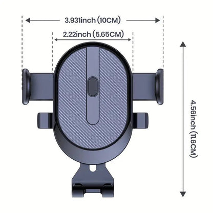 Image of KHAAS Car Vent Phone Holder, showing the dimensions of the product 