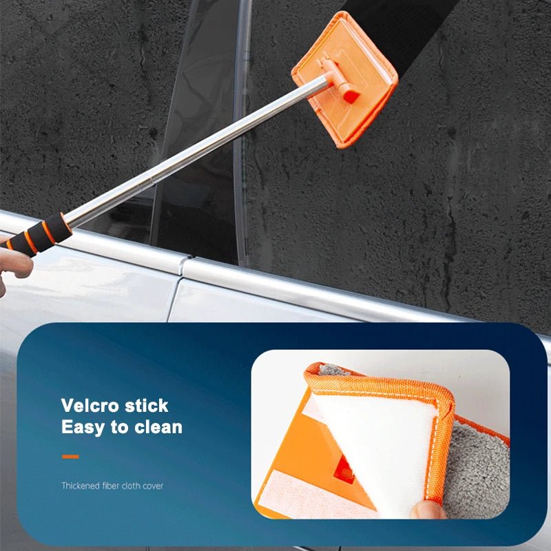 Image of KHAAS Windshield Cleaner Tool, showing the velcro attachments for ease of replacement. 