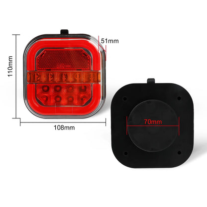 Image of KHAAS TowBeam™ Wireless Magnetic Trailer Lights, showing the dimensions of the product 