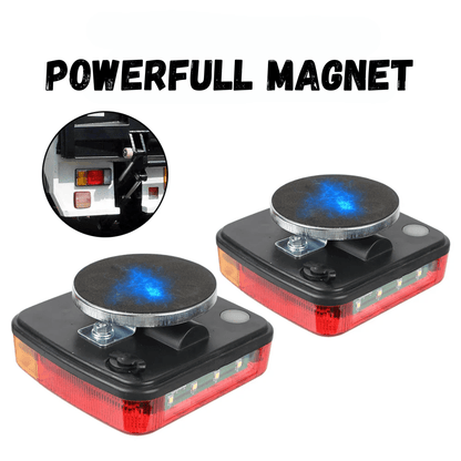 Image of KHAAS TowBeam™ Wireless Magnetic Trailer Lights, showing the strong magnets of the product 